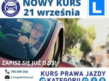 Pierwszy jesienny kurs prawa jazdy